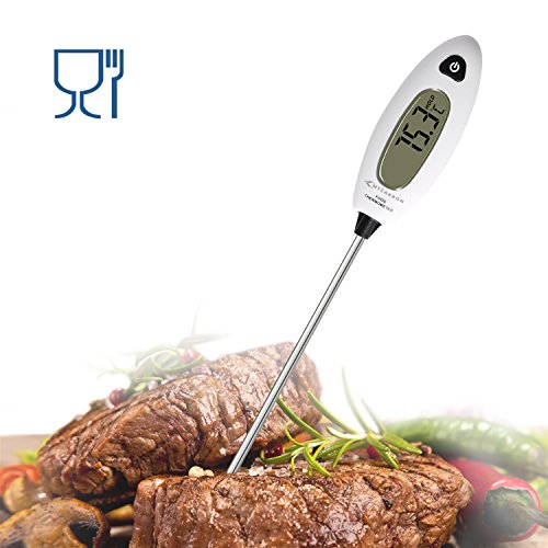 Grillthermometer Digital Wasserabweisend 5S Ablesbar 50°C- 300°C Bratenthermometer Fleischthermometer Backofenthermometer BBQ Grill - 8