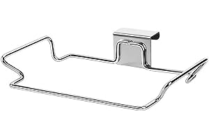 Shirene Porte Sac Poubelle,Support de Sac Poubelle Suspendu,Support Sac Poubelle pour Placard de Cuisine en Acier Inoxydable,pour Portes D'armoires et Placards,Porte-Serviettes et Gants