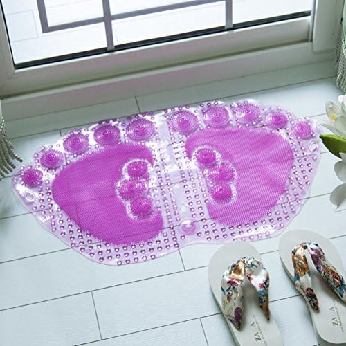 bathroom non-slip mats/Bath shower room mats/Bathroom mats/ massage waterproof pad-purple 35x62cm(14x24inch)