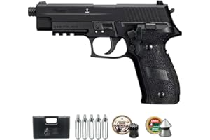 ECOMMUR P226 (blowback) | Pistola Sig Sauer de balines (perdigones) y CO2 semiautomática Full Metal Calibre 4,5mm + maletín y munición