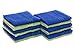 HomeStrap Classic Face Towel Set - 380 GSM - Blue & Olive Green - Pack of 12 RS.329.00