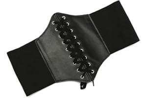 HSAJS Damen elastischen Korsett Frauen Tied Waspie Gürtel Schnürkorsett Elastischen Breiten gebundener Taillengürtel Hüftgurt für Damen Retro Gürtel für kleid y2k Gürtel