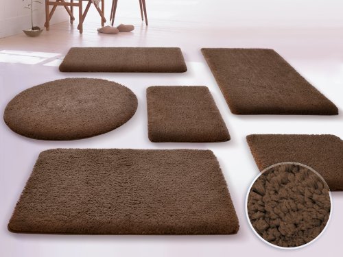SKY Badematte Uni - Größe wählbar - 70x120cm, braun - Öko-Tex 100 zertifiziert