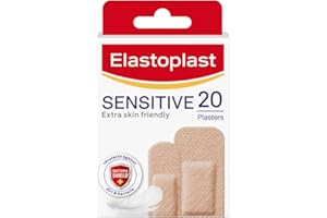 Elastoplast Sensitive Hypoallergenic Plasters Light (20 Pieces), for Painless Removal, Soft and Breathable Fabric Plasters, Strong Adhesive, Light Skin Tone, for Sensitive Skin