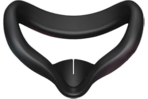 DIFCUL VR Silicone Cover+Nose Pad Compatible for Quest 3, Anti-Sweat Waterproof Replacement Silicone Face Pad Eye Padding Cover, Light PU Leather Face Cover Comfort Quest 3 VR Accessories