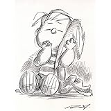 Original Kreidezeichnung auf Zeichenkarton: Peanuts Linus van Pelt / 24x32 cm