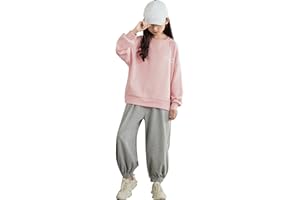 amropi Tuta Sportiva Ragazze Maniche Lunghe Felpa + Pantaloni Jogging 2 PCS Set Completo per 3-13 Anni