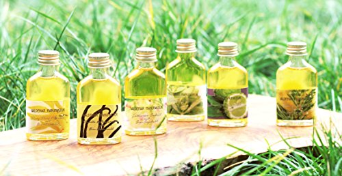 Geschenkset – 6 Badeöle – herrlich duftende, natürliche und reine Badeöle mit Bio-Öl und ätherischen Ölen – 6 verschiedene Badeöle in Geschenkverpackung und in praktischer Portionsgröße - 2