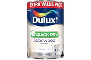 Dulux Retail Quick Dry Satinwood - Pure Brilliant White - 1.25L