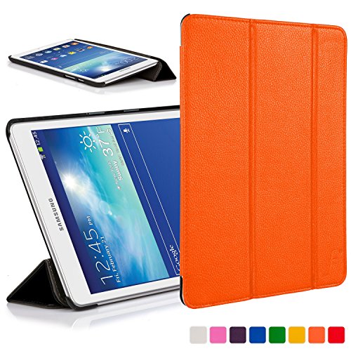 Forefront Cases® Neue Leder Hülle / Tasche / Case / Cover für Samsung Galaxy Tab 3 Lite 7.0 T110 - Rundum-Geräteschutz und intelligente Auto-Sleep-Wake-Funktion mit 3-JAHRES-GARANTIE VON FOREFRONT CASES