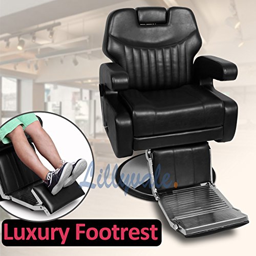Lillyvale® Barber Chair Heavy Weight Salon Luxury Hydraulic Reclining Hairdressing Shaving