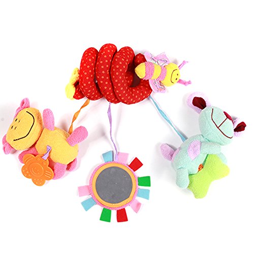 Hengsong Baby Spiral Cot Activity Hanging Along Toy Bar for Baby Car Seats/Carriers Travel Activity Center