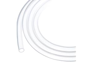 Rebower Tuyau en Silicone de 3 Mètres, 5 mm de Diamètre Intérieur et 7 mm de Diamètre Extérieur, Transparent, en Plastique Industriel pour Pompage, Vidange, Irrigation et Brassage
