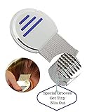 Nit Free Lice Comb, Professional Stainless Steel Louse and Nit Comb for Head Lice Treatment 1 Piece