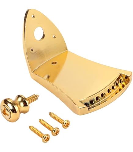 Cordiera In Lega Zinco Per Chitarra Risonatore Dobro 6 Corde - Dorata Alnicov - Foto 2