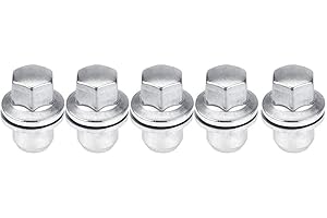 PANTSLINE 5pcs Alloy Wheel Nuts Compatible with Land Rover Defender L663 Discovery 3 4 5 Range Rover L322 L405 Range Rover Sport L494 L320 LR068126 RRD500590 RRD500510, Chrome, Stainless Steel