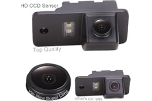 Dynavsal 1280*720 Pixel 1000TV Lines Super Pro Objectif Imperméable HD Vision Nocturne Caméra de Recul Remplacement pour A3 A4 A5 A6 A8 Q3 Q5 Q7 A6L A8L A4L TT TTRS TTS Passat 5D B7 B8 B9 R36 RS5 S6