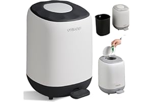 Twinky Geruchsdichter Windeleimer für Babys – Windeleimer ohne Kassette – Platzsparender Windelbehälter mit Deckel – Einfach zu benutzen & reinigen – Für normale Müllbeutel (Noir)