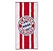 Produktbild FC Bayern Badetuch Frottier rot/weiß Größe 90x180 cm