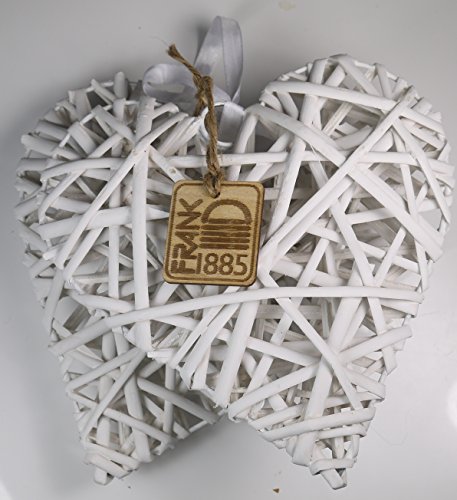 Deko Hänger „Weißes Herz“ 2 Stück je 20 cm - 3