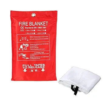 IRONSTAY FIRE BLANKET (1 X 2) METER FIBER GLASS Industries Hotels Kitchen Camping Home Flame Retardant Fiber Glass Material Fire Suppression Blanket