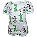 FIXONI - Infant Boys Short Sleeve Dino monkey dog, off-white - 80weiß-grün