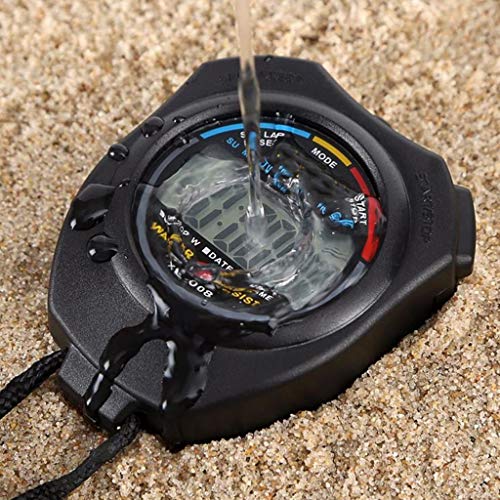 Digitale LCD Cronometro Timer Orologio Allarme Nuoto Sport Chronograph