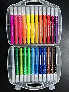 Paaroots Brush Pens Set Calligraphy Pens Tool Markers for Kids Drawing Hobby Material School Use Birthday Present (24 Shades)