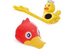 Dzmuero Extensor Grifo Lavabo para Niños, 1 pieza Alargador Grifo, Diseño en Forma de Pato, Ajustable, más Conveniente para que los Niños Pequeños se Laven las Manos