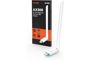 ‎TENDA Tenda U2 AX300 adapter Wi-Fi 6 USB, regulowana zewnętrzna antena Wi-Fi 6dBi, tryb Ap, łatwa konfiguracja, USB WiFi do komputera i laptopa, kompatybilny z Windows 11/10/Linux/UOS, V5.0