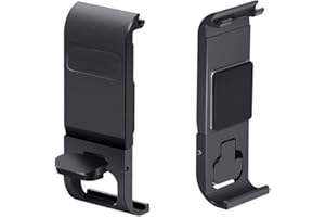 ARNARKOK Seitentür für GoPro Hero 9,Hero 10, Hero 11,Hero 12 Aluminium-Legierung, abnehmbare Akku-Abdeckung, Schutz-Typ-C-Ladeanschluss-Adapter, Reparaturteil, Kamera, Vlog-Zubehör