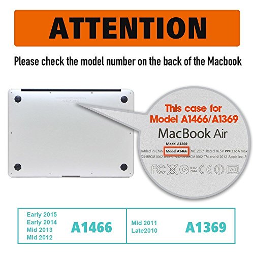 Beatunes Patentierte 2-in-1 Ultra Slim Mattierte Hartschale Schutzh  lle mit Faltbarem St  nder f  r MacBook Air 13 3   Nur f  r A1369   A1466   MC-A7