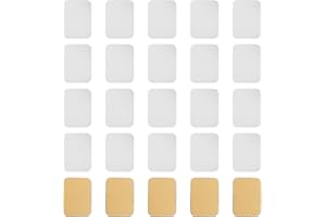 UFURMATE Lot de 25 caches de serrure de porte autocollants en fer pour réparation de serrure de porte (argent, 65 x 45 mm)