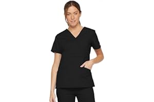 Dickies Women's EDS Signature Scrubs Missy Fit Mock Wrap Top Medical Shirt
