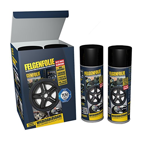 carstyling XXL Film Jante Mibenco noir-mat (4 bombes à 400 ml) également êtra utilisé pour le corps