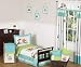 Turquoise and Lime Hooty Owl Toddler Boy or Girl Bedding 5pc Set by Sweet Jojo Designs