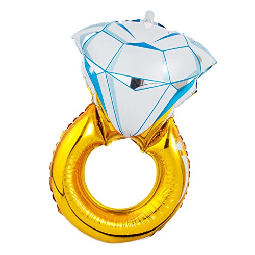 MagiDeal 30 Zoll Diamant Ring Form Ballon Helium Folie Ballon , Partei Hochzeit Valentinstag Deko , 30×20 Zoll - 6