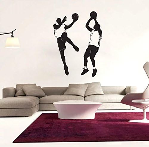 RISISUNG Creative Home Decor Background Removable Wall Sticker Play Basketball