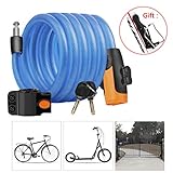 ☛PROTE ADICIONAL: Antirrobo bicicleta , El recubrimiento de PVC ayuda a evitar que el candado de la bicicleta raye sus bicicletas