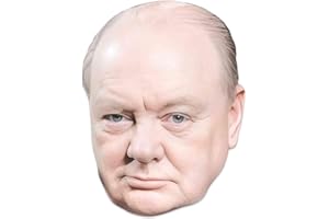 Star Cutouts SM484 Winston Churchill Single Cardboard Face Mask - Ideal for Fans, Parties & VE Day Celebrations