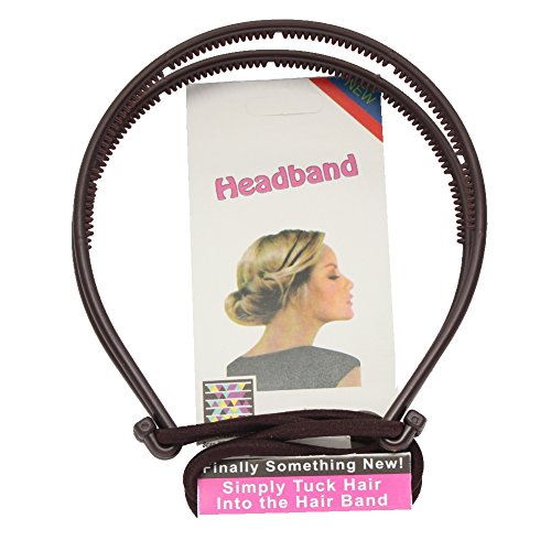 JUSTFOX - Frisurenhilfe Haarreif mit Haarband in Braun