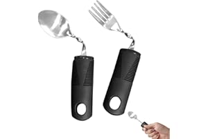 SURALIN Posate per disabili,posate,cucchiaio forchetta morbo di parkinson