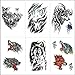 Produktbild ruofengpuzi Tattoo AufkleberWolf Kopf Tattoo Aufkleber Wasserdicht Männlich Langlebig Blume Arm Herrschsüchtig Halbarm Blume Beine Mode Simulation Tattoo Körper Malerei Aufkleber 14X21 cm
