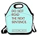 Produktbild Dozili Do Not Read You Little Rebel Große & dicke Neopren-Lunch-Taschen, isolierte Lunch-Tasche, Kühltasche, warm, mit Schultergurt, für Damen, Teenager, Mädchen, Kinder, Erwachsene