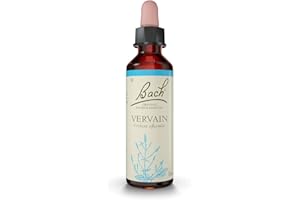 Bach - Flor de Bach Vervain, Complemento Alimenticio, con Extracto de Flores de Verbena, Uva de Alc 27% Vol, Ayuda a Gestionar las Emociones Cuando Se Quiere Ser Más Moderado - 20 ml