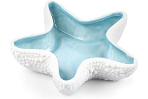 RUNEAY Muschel Schlüssel Schale,Muschel Schale Schmucktablett Seestern Dekoschale Schmuck Deko Tablett Keramik Schlüssel Ablageschale Teller Speiseteller Desserttelle Schlüsselschale Flur Schlüsselablage