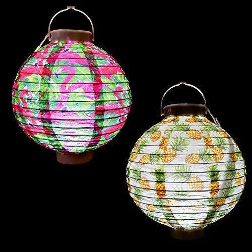 Preisvergleich Produktbild trendaffe Karibik Laterne mit LED-Licht - Papierlaterne Lampion