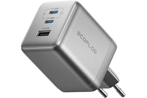 Chargeur EF EcoFlow Rapid Pro 100 W, 3 Ports, GaN, USB-C 100 W (Max), Chargeur Multi-appareils 3 en 1, GaN, Compatible iPhone 16/15, Samsung, MacBook, etc.