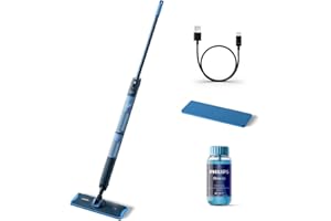 Philips OneUp 5000 Serie Elektrischer Wischmopp - 2X sauberere Böden², 2X schnelleres Wischen, Zwei Feuchtigkeitseinstellungen für Harte & empfindliche Böden, Kabellos mit 360° Drehgelenk (XV5113/01)