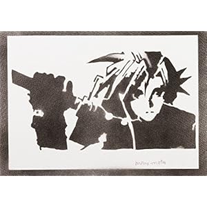 Final Fantasy Cloud Strife Handmade Street Art - Artwork - Poster